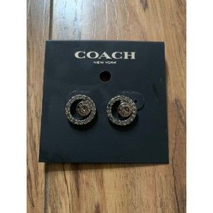 COACH Open Circle Halo Stud Earrings